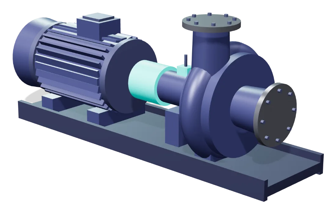 Skid-mounted KSB centrifugal pump set
