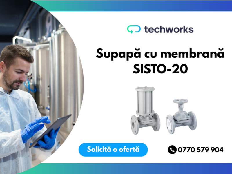 Supapă cu membrană KSB SISTO-20 PN16 pentru aplicații industriale